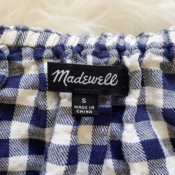Madewell gingham check ruffle crop top - Picture 5 of 5